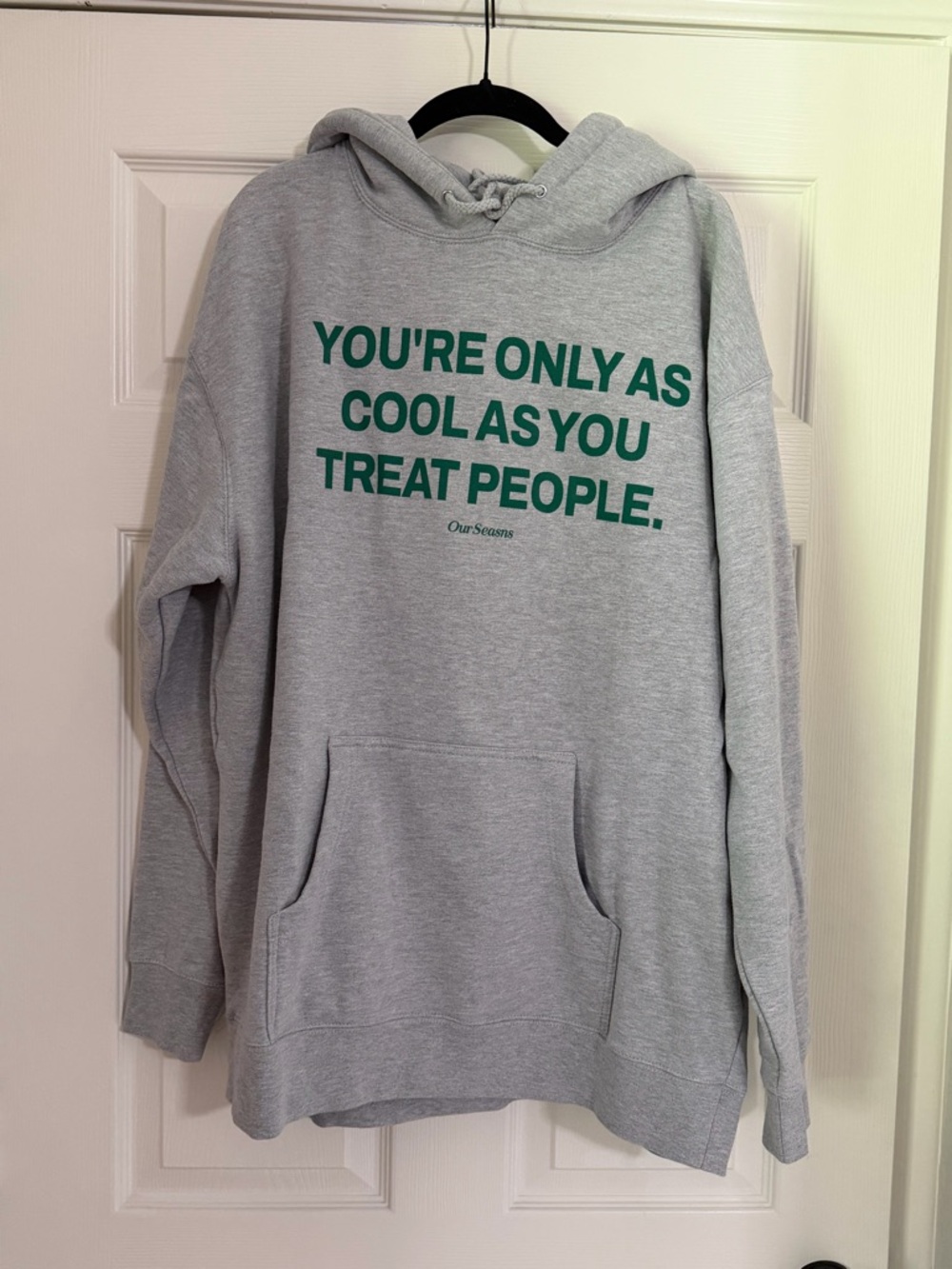 OurSeasons Gray Graphic Print Fleece Hoodie XX-Large Men's Pullover Hooded